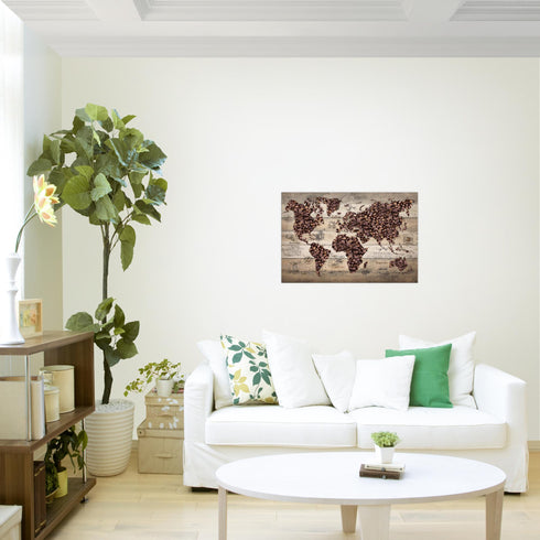 Wandbilder Wohnzimmer XXL Küche Kaffee Moderne Bilder Weltkarte